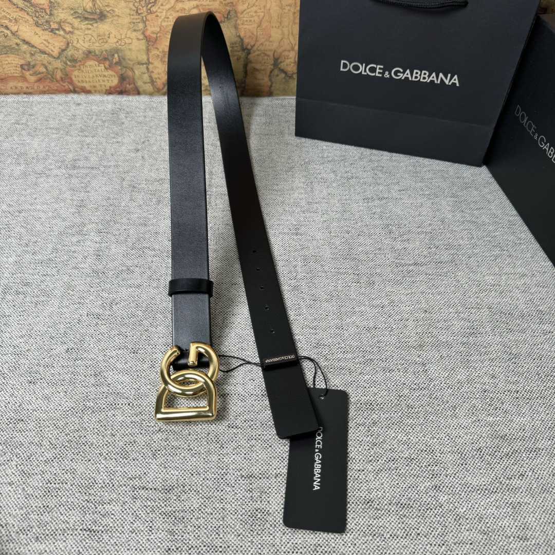 Dolce & Gabbana DG Logo-buckle Leather Belt   35mm - DesignerGu