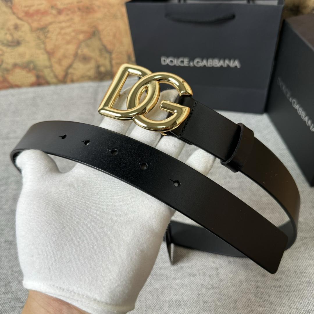 Dolce & Gabbana DG Logo-buckle Leather Belt   35mm - DesignerGu