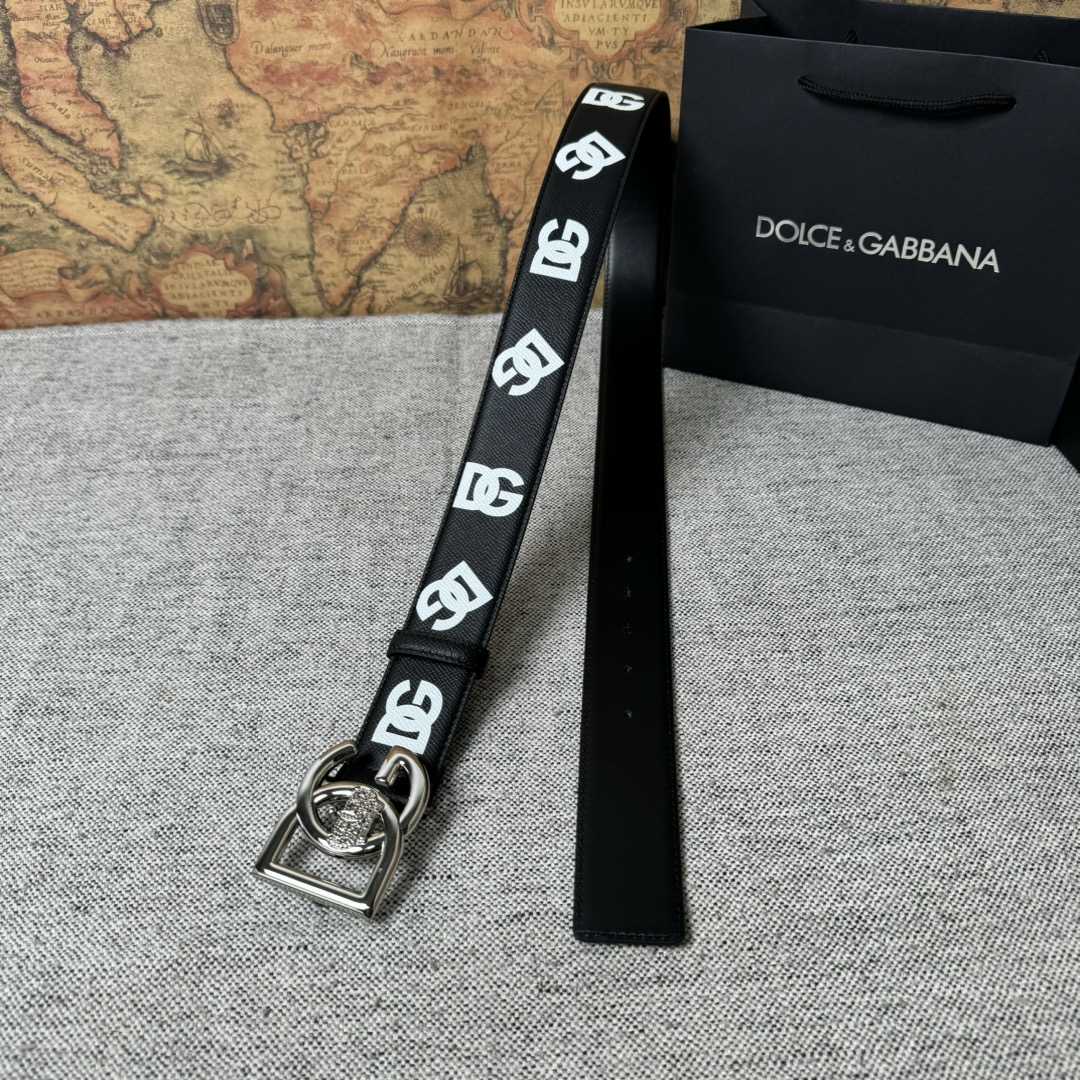 Dolce & Gabbana Logo-Printed Buckled Belt - DesignerGu