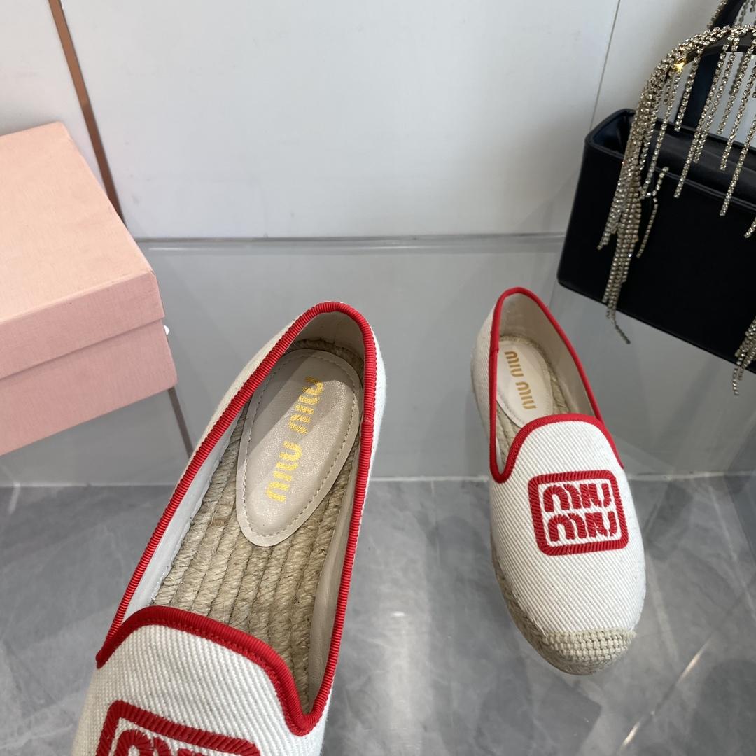 Miu Miu Cotton Drill Espadrilles - DesignerGu