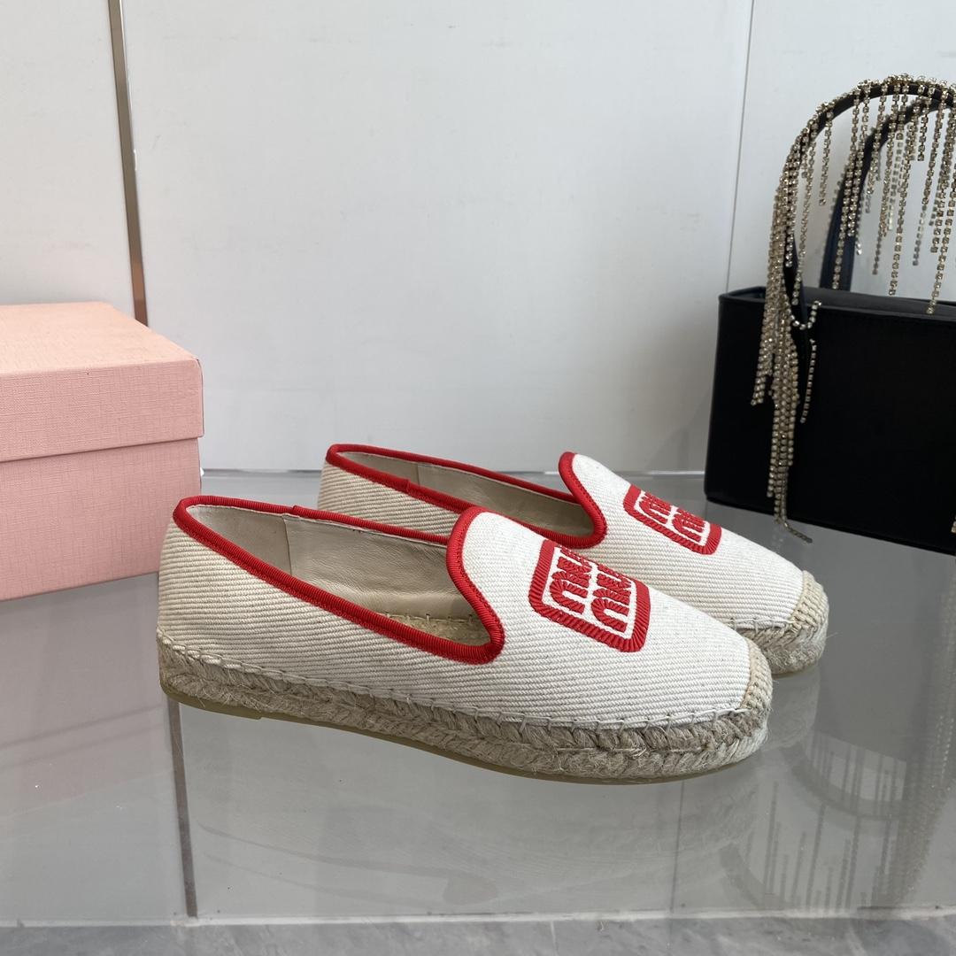 Miu Miu Cotton Drill Espadrilles - DesignerGu