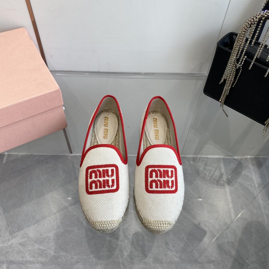 Miu Miu Cotton Drill Espadrilles - DesignerGu