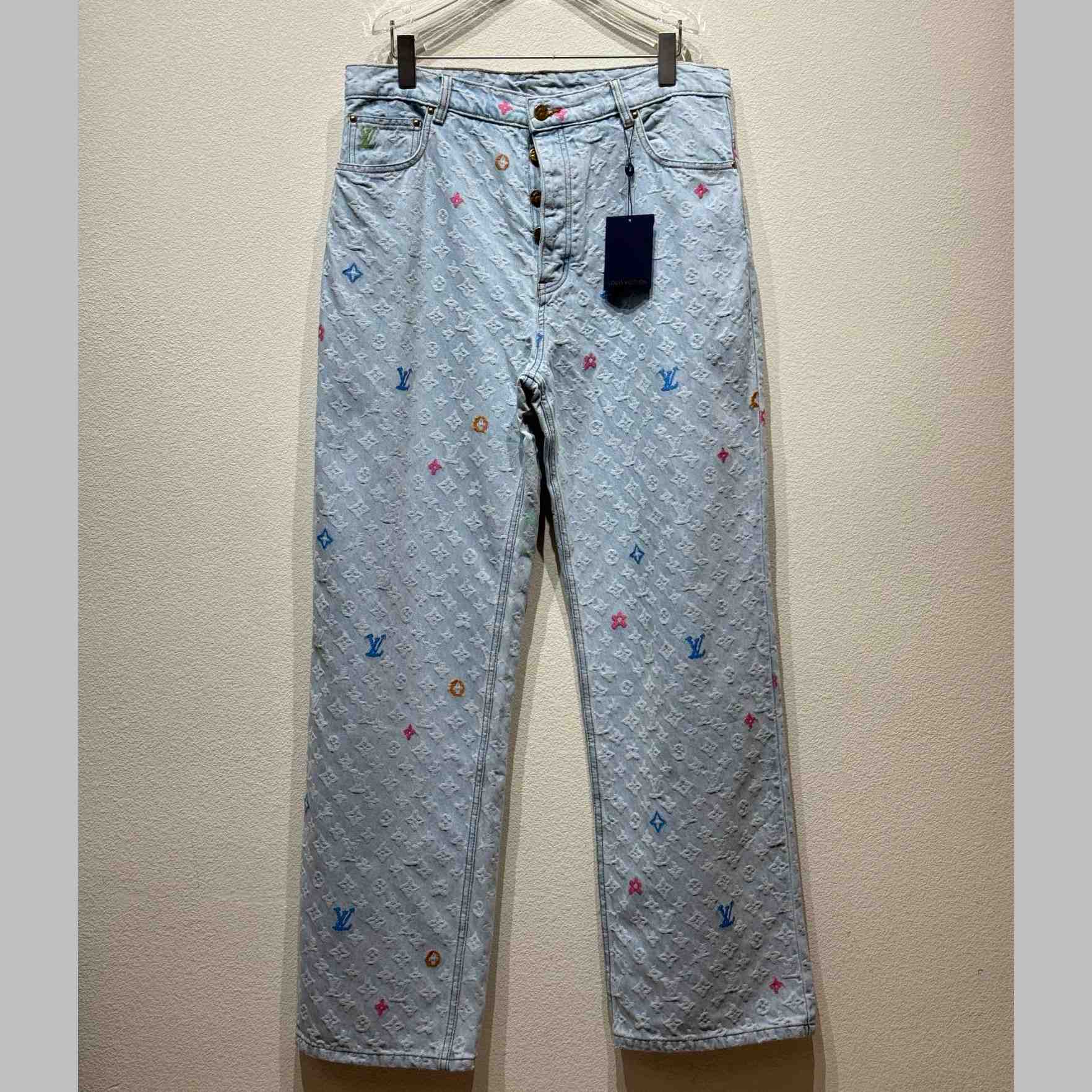 Louis Vuitton Monogram Denim Pants - DesignerGu