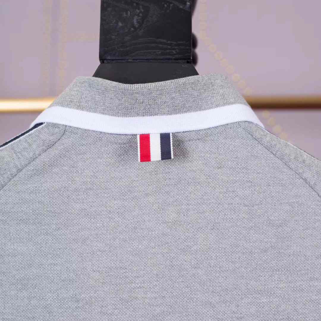 Thom Browne 4-Bar Stripe raglan-sleeve Polo   1779 - DesignerGu