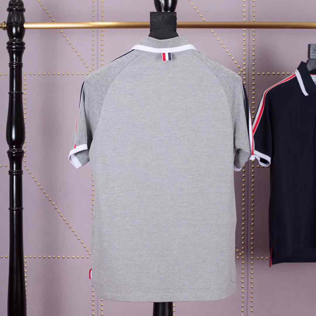 Thom Browne 4-Bar Stripe raglan-sleeve Polo   1779 - DesignerGu