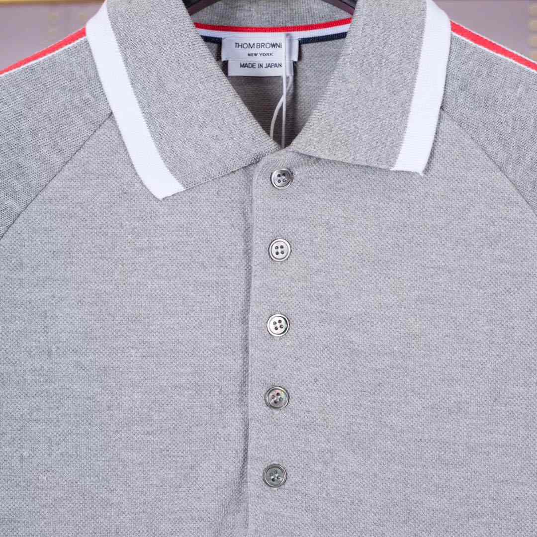 Thom Browne 4-Bar Stripe raglan-sleeve Polo   1779 - DesignerGu