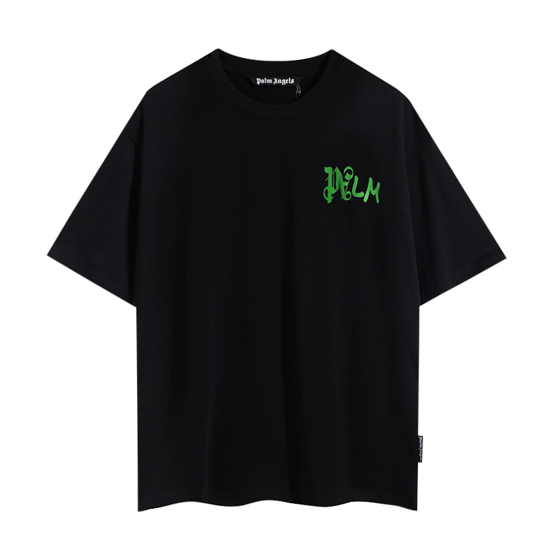  Palm Angels Black T-Shirt I Am Lost - DesignerGu