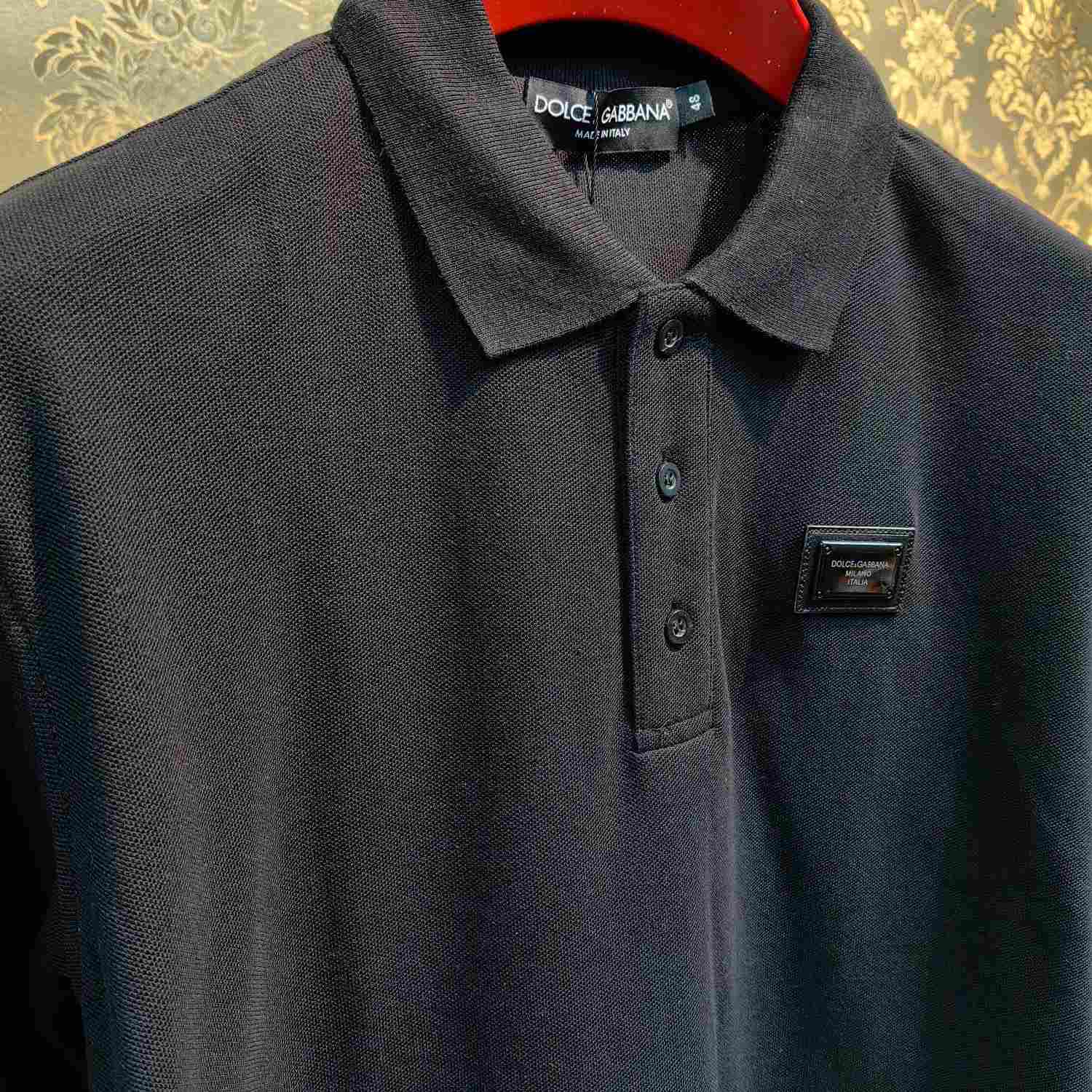 Dolce & Gabbana Logo Patch Polo Shirt  - DesignerGu