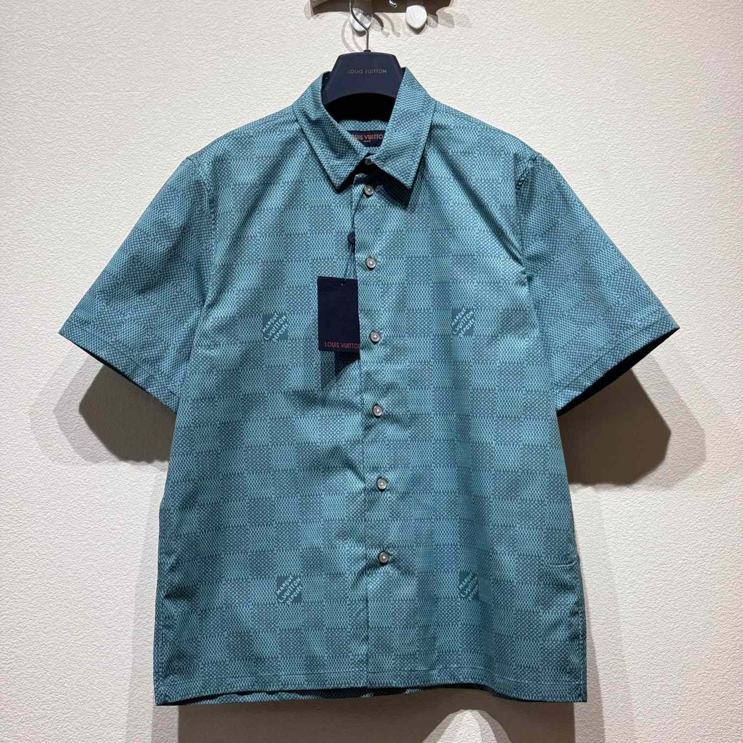 Louis Vuitton Printed Short-Sleeved Cotton Shirt   1AFQY0 - DesignerGu