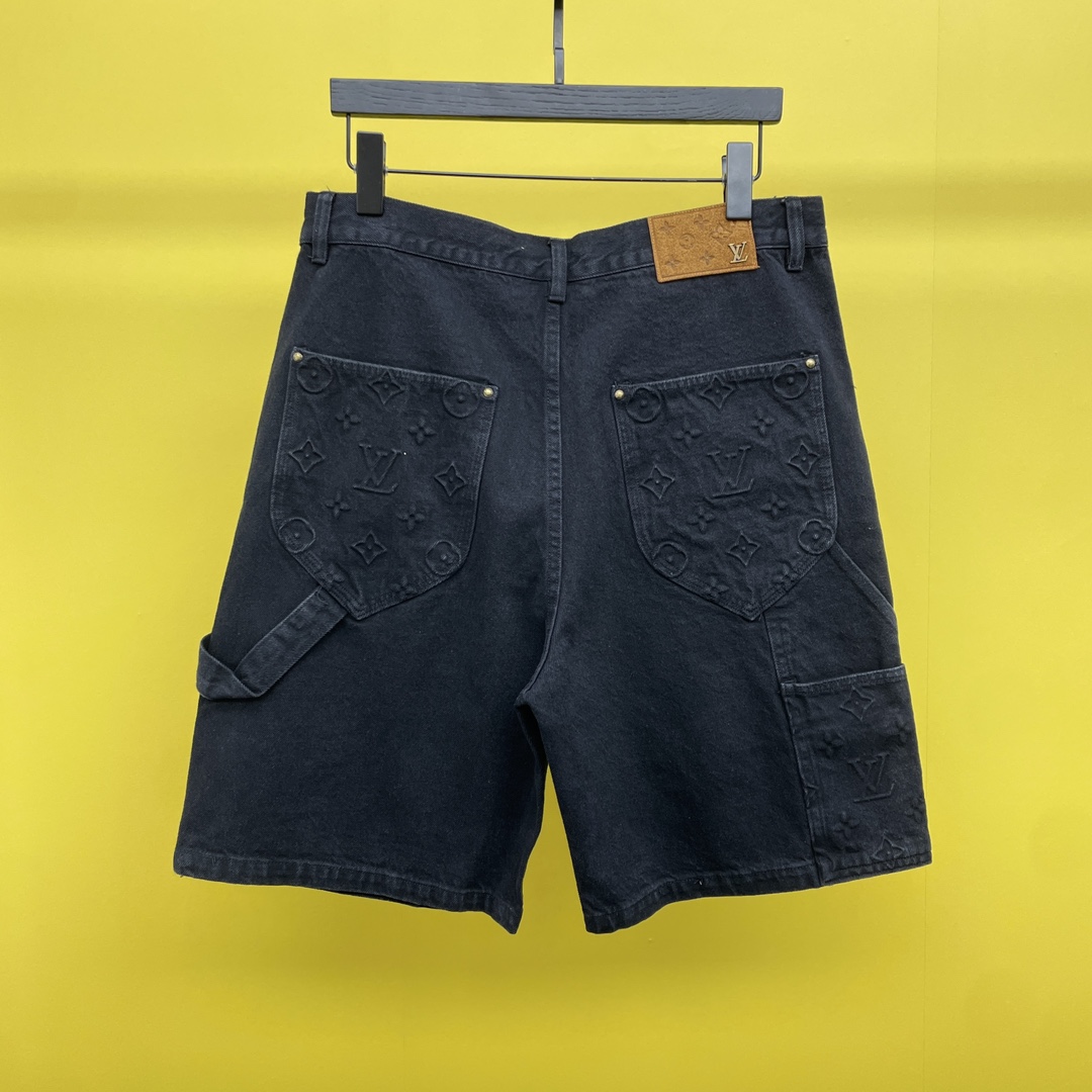 Louis Vuitton Monogram Denim Shorts    - DesignerGu