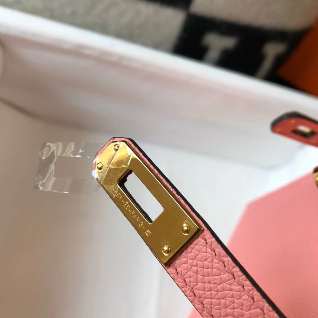 Hermes HM Kelly Mini 20 pink Epsom Gold Hardware （19-13-6.5cm） - DesignerGu