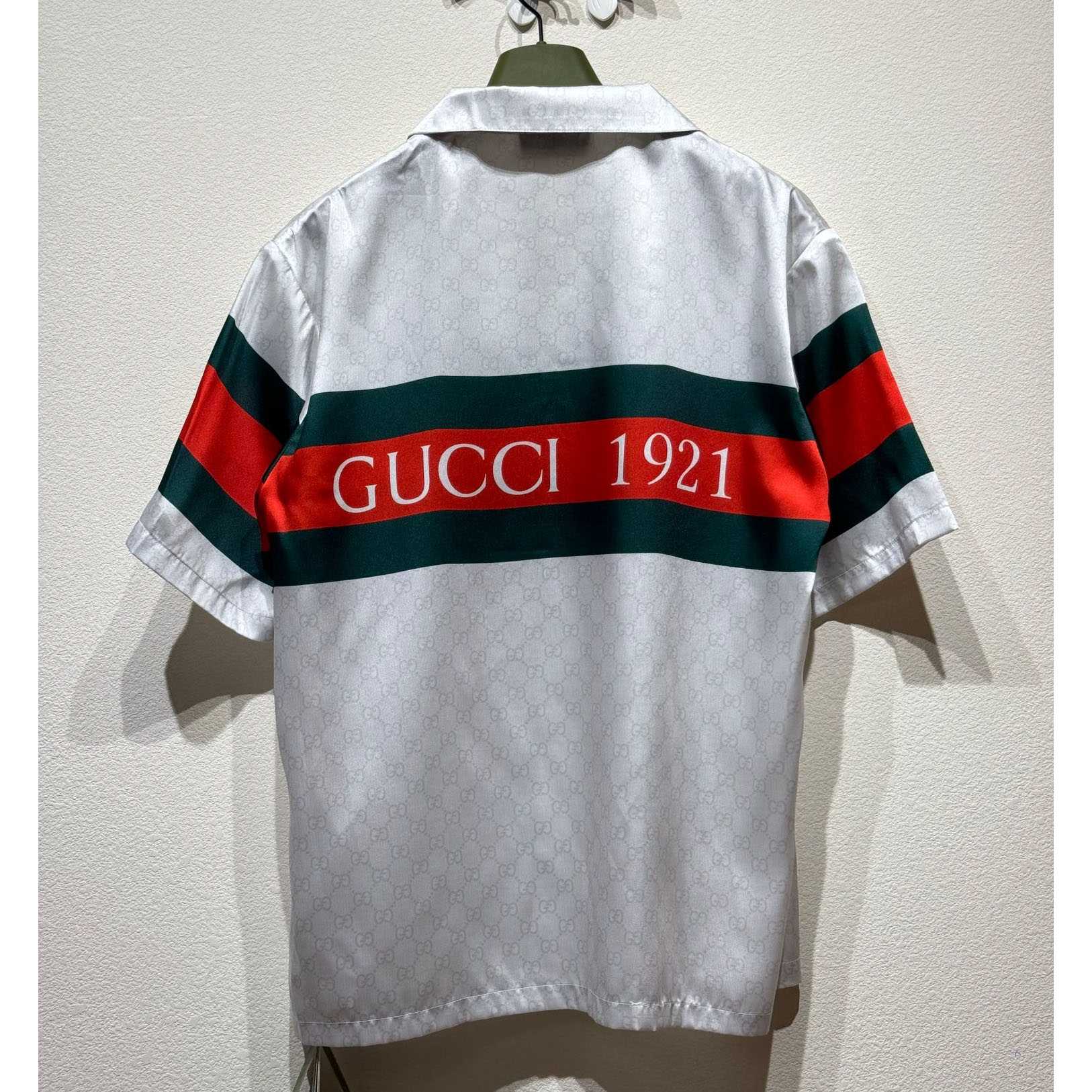 Gucci GG Cotton Shirt With Web - DesignerGu