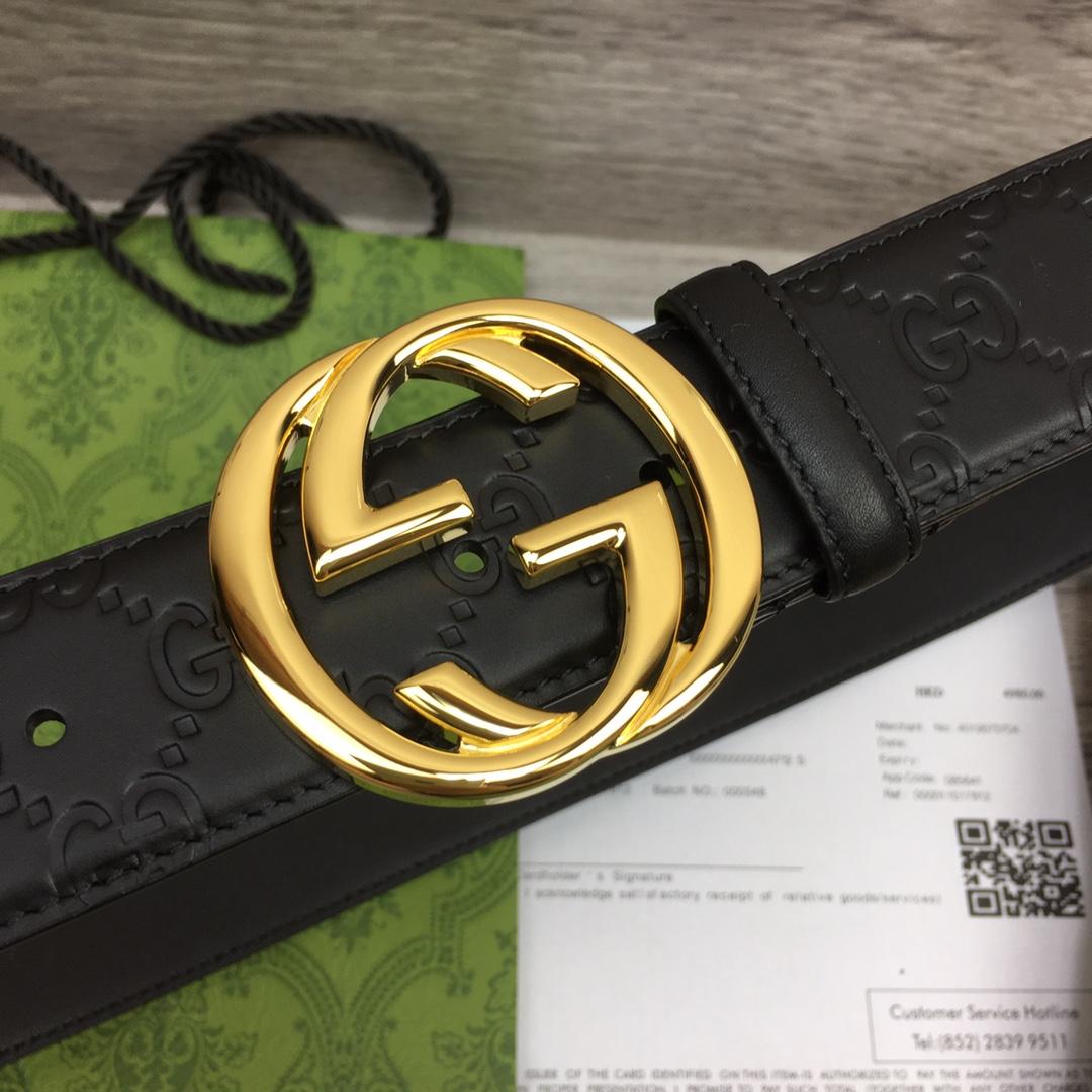 Gucci Leather Belt  40mm - DesignerGu