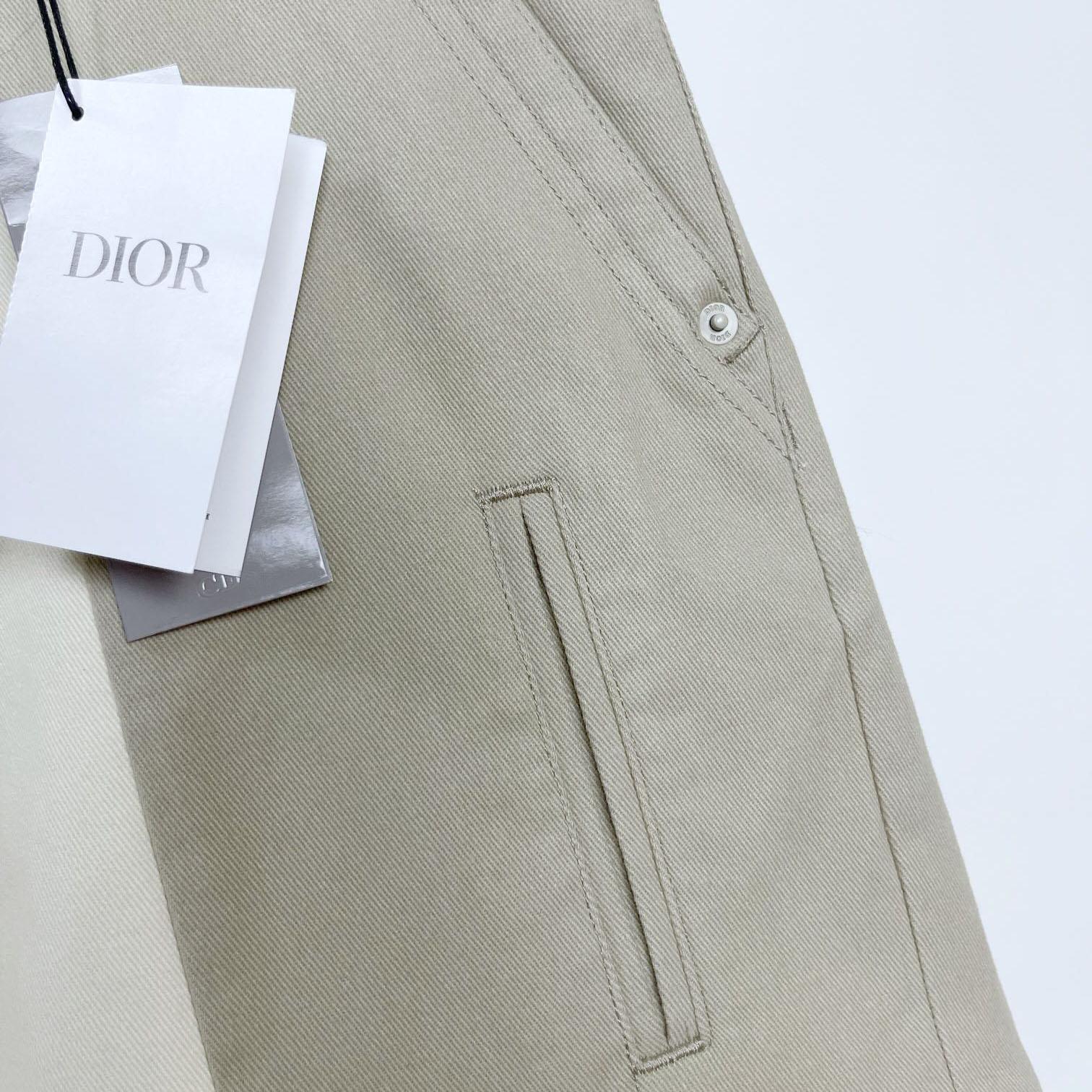 Dior Bermuda Shorts Beige Cotton Gabardine - DesignerGu