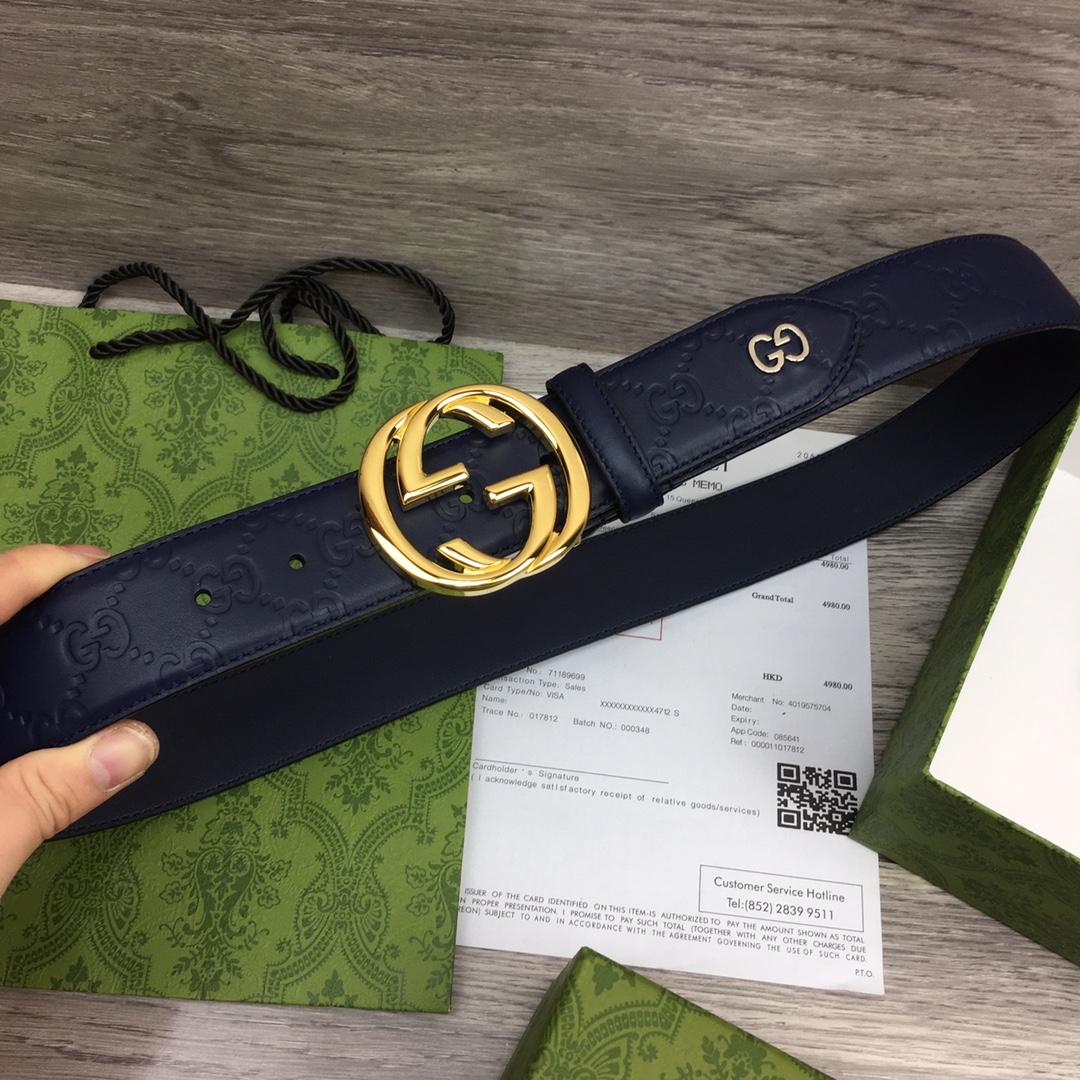 Gucci Leather Belt  40mm - DesignerGu