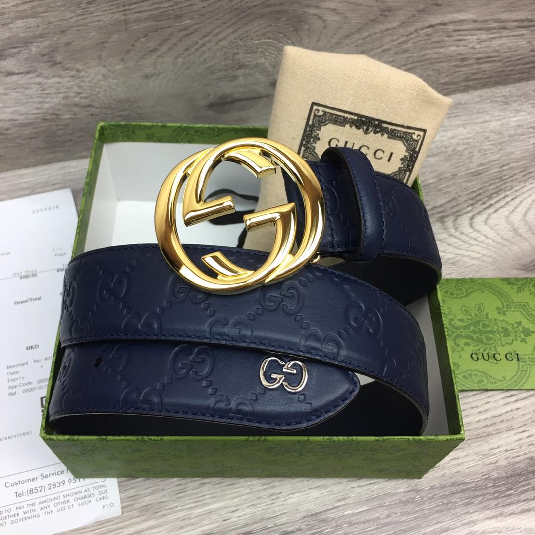 Gucci Leather Belt  40mm - DesignerGu