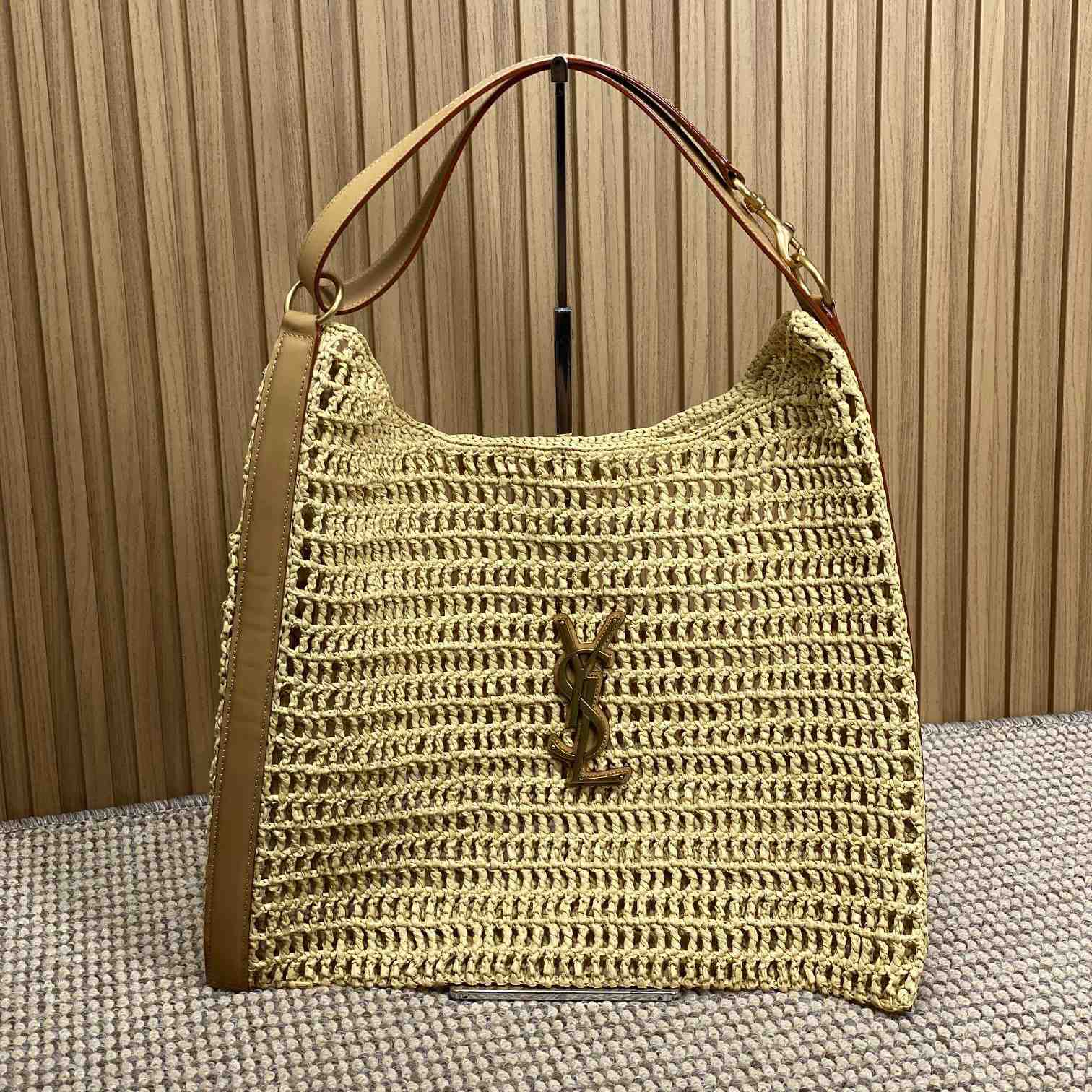 Saint Laurent Oxalis Bag In Raffia Macrame - DesignerGu