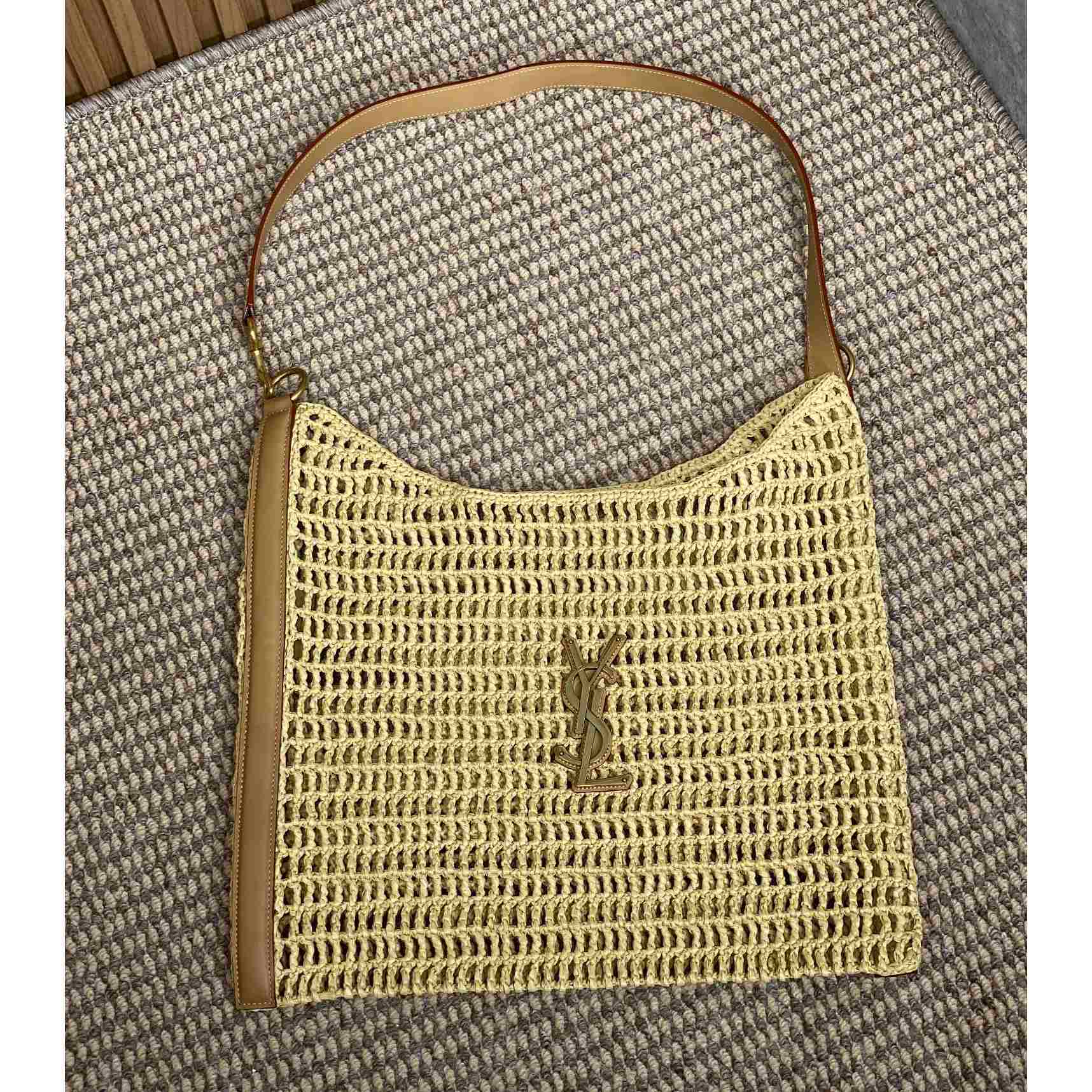 Saint Laurent Oxalis Bag In Raffia Macrame - DesignerGu