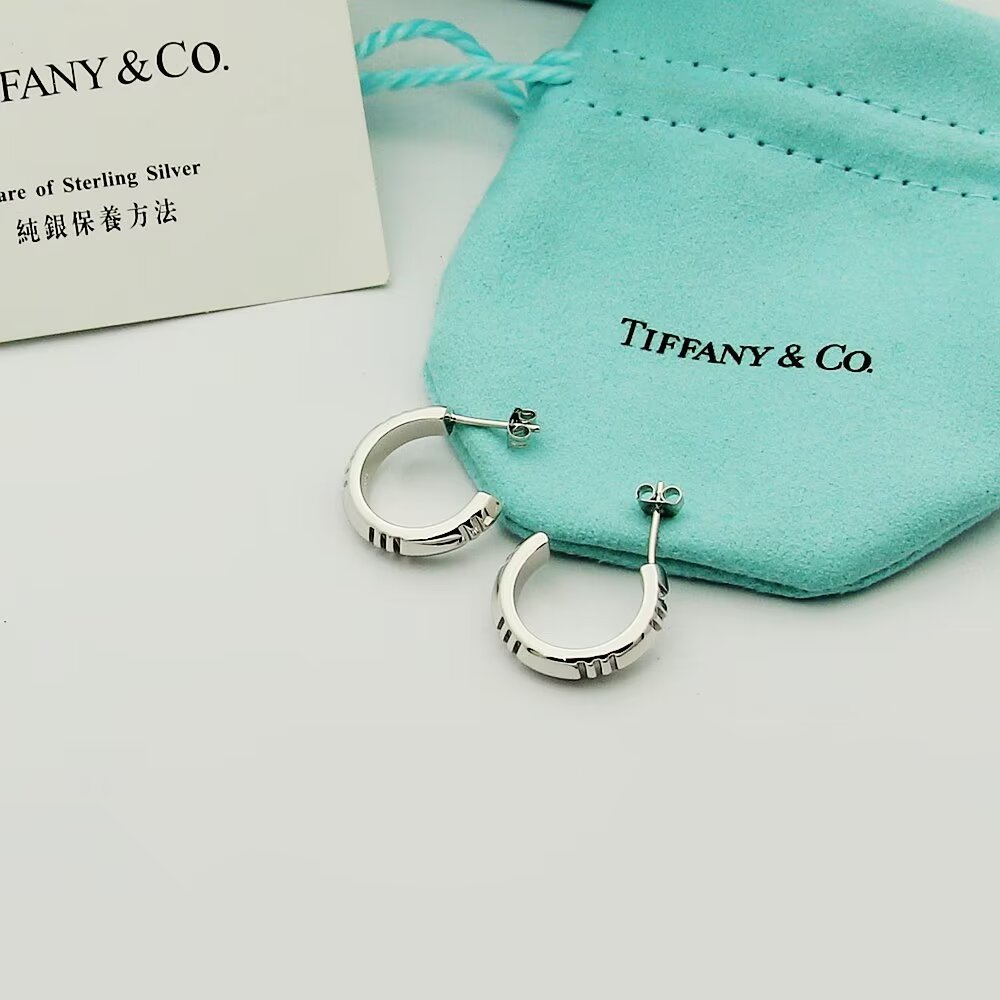 Tiffany & Co. Atlas X Hoop Earrings - DesignerGu