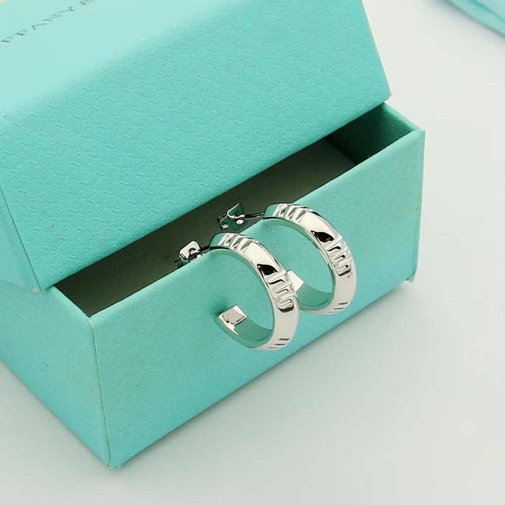 Tiffany & Co. Atlas X Hoop Earrings - DesignerGu