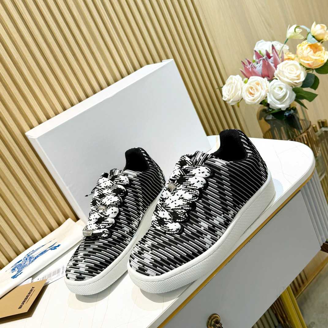 Burberry Check Knit Box Sneakers - DesignerGu