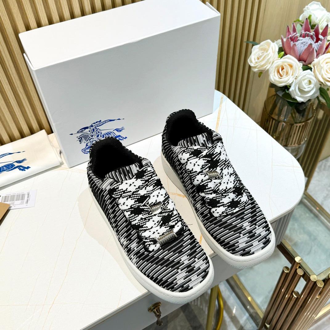 Burberry Check Knit Box Sneakers - DesignerGu