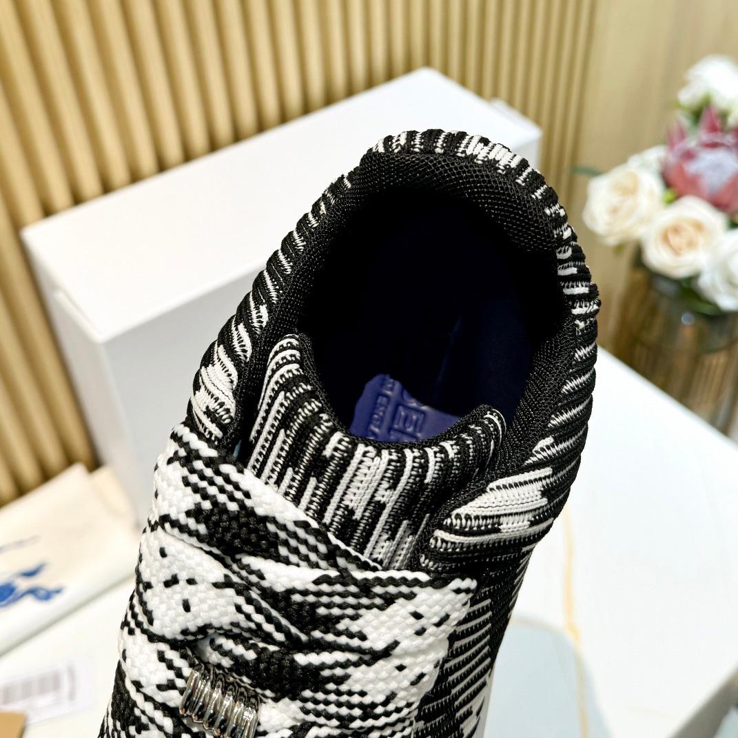 Burberry Check Knit Box Sneakers - DesignerGu