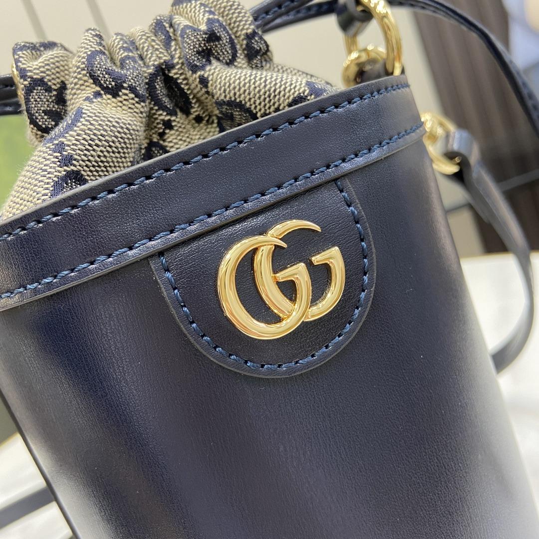 Gucci Ophidia Mini Bucket Bag  (11.5x23x8cm) - DesignerGu