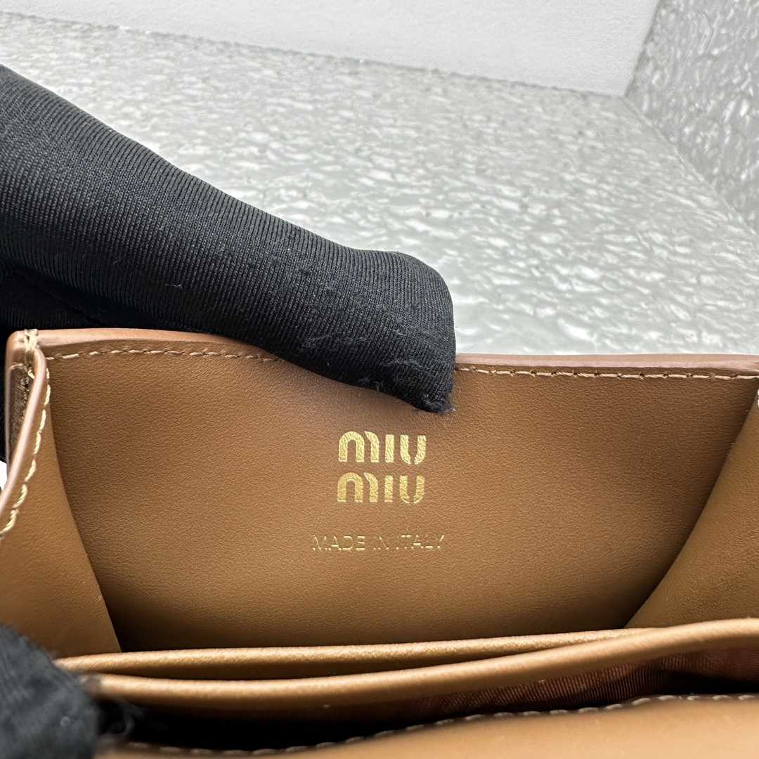 Miu Miu Leather Wallet With Leather And Cord Shoulder Strap - DesignerGu