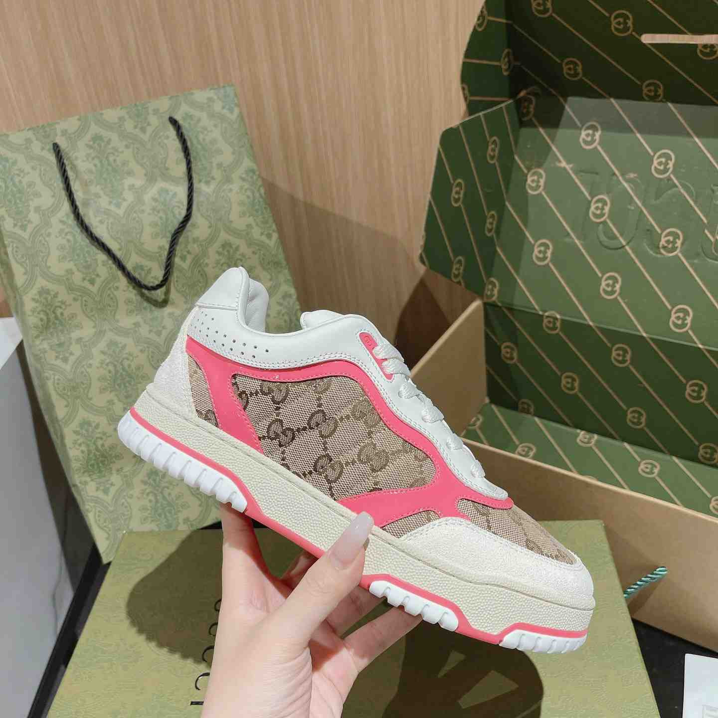 Gucci Re-Web Sneakers - DesignerGu