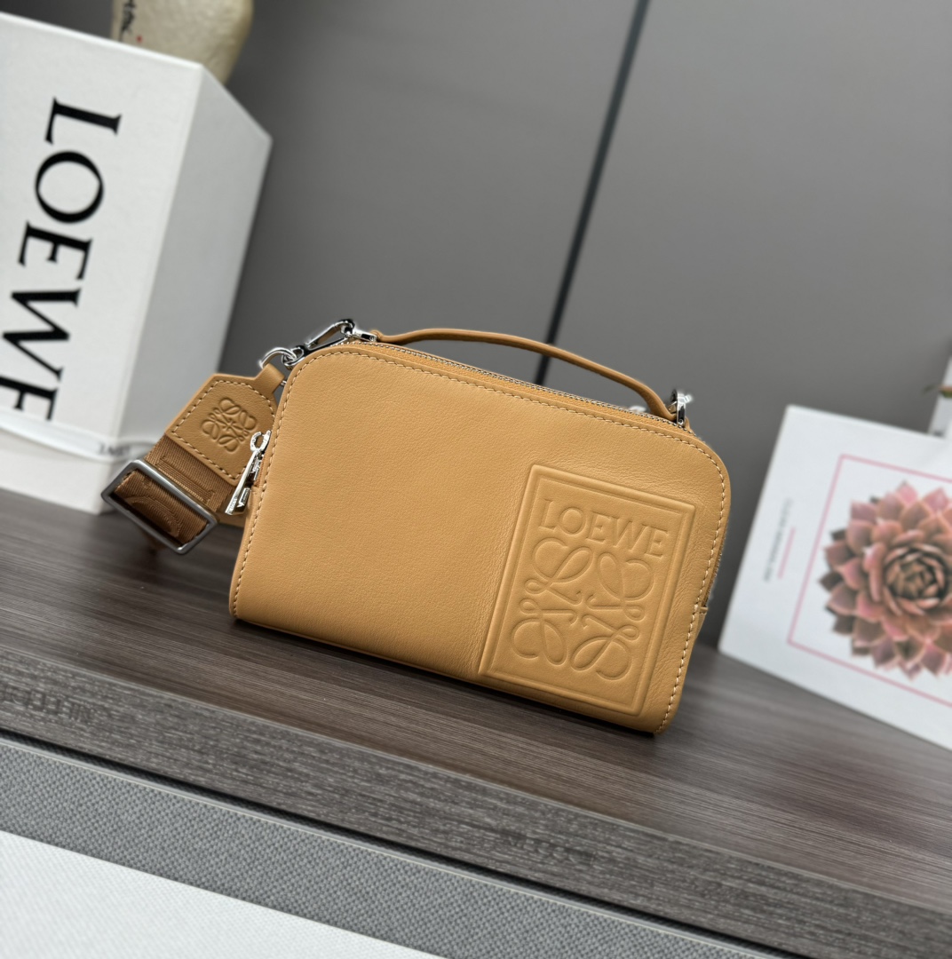 Loewe Mini Camera Crossbody Bag In Satin Calfskin - DesignerGu