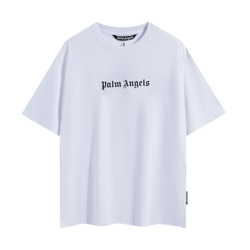 Palm Angels Logo Printed Crewneck T-Shirt  - DesignerGu