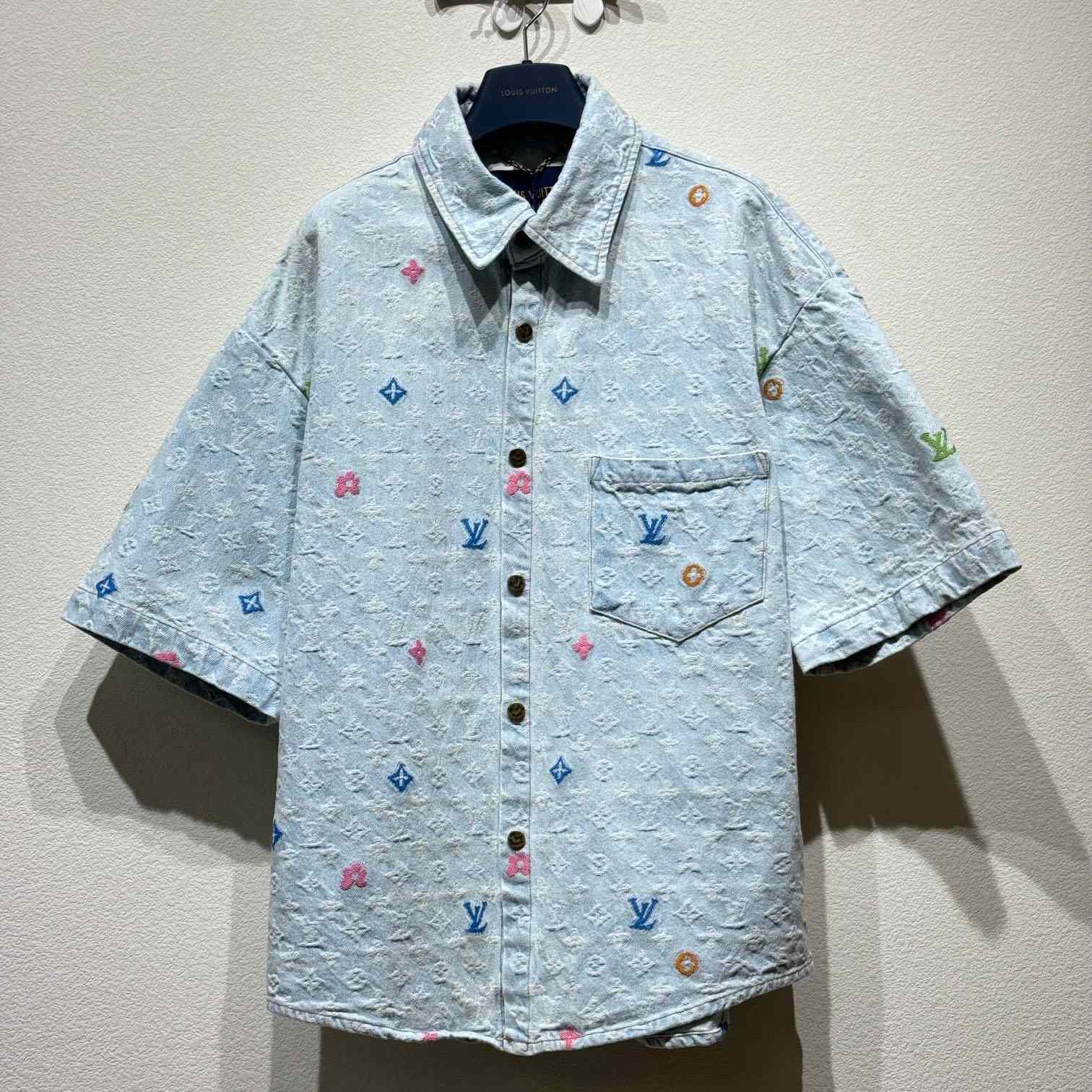 Louis Vuitton Monogram Short-Sleeved Shirt    - DesignerGu