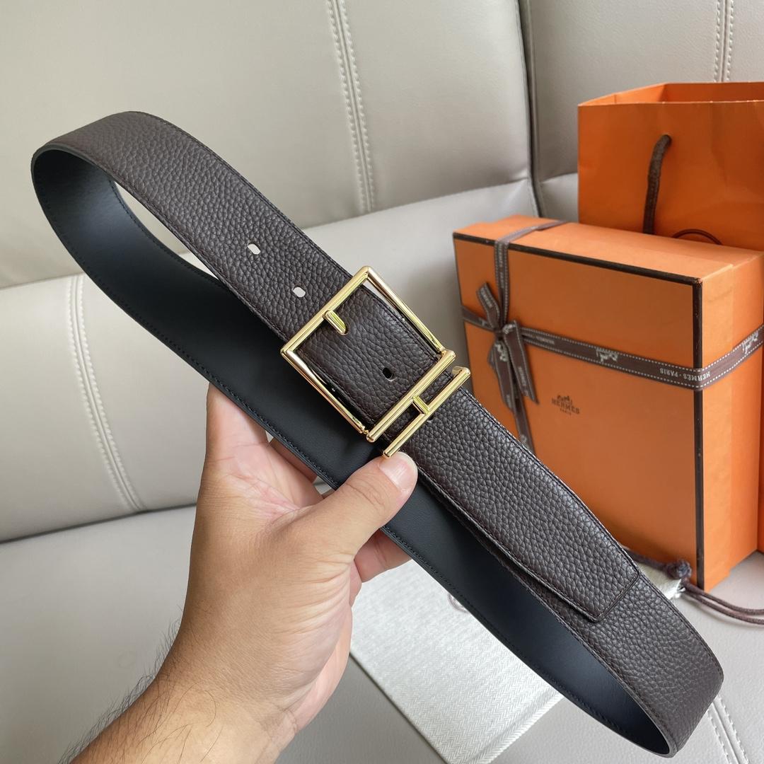 Hermes Leather Belt  38mm - DesignerGu