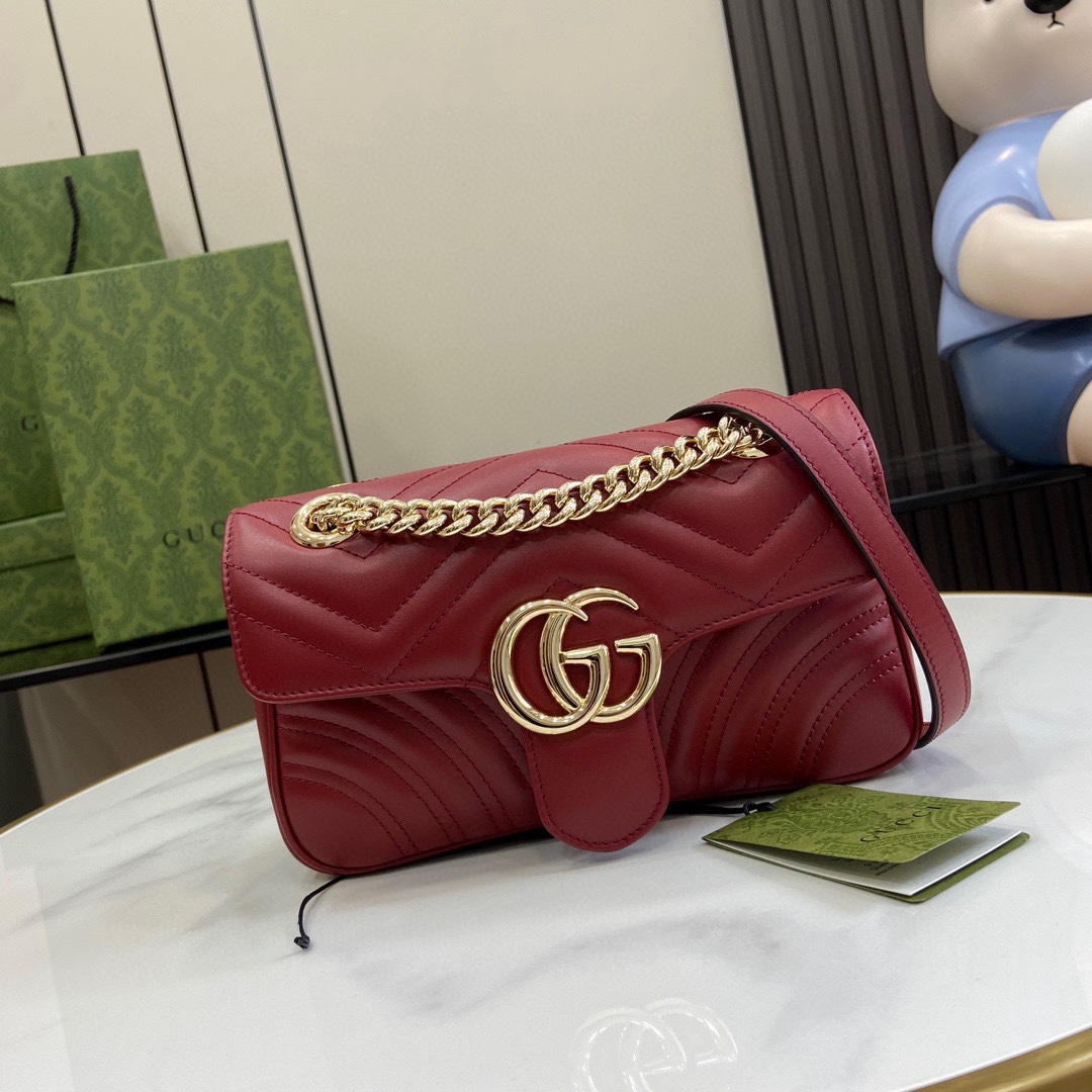 Gucci GG Marmont Mini Shoulder Bag - DesignerGu