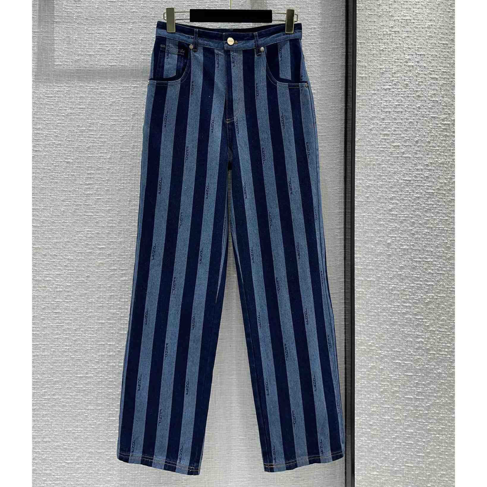 Fendi Blue Pequin Denim Pants - DesignerGu