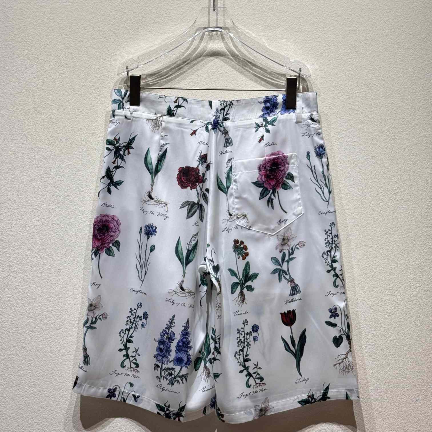 Dior Herbarium Illustration Bermuda Shorts - DesignerGu