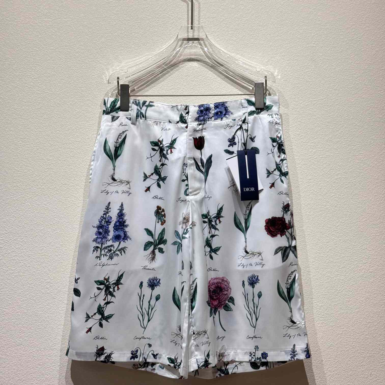 Dior Herbarium Illustration Bermuda Shorts - DesignerGu