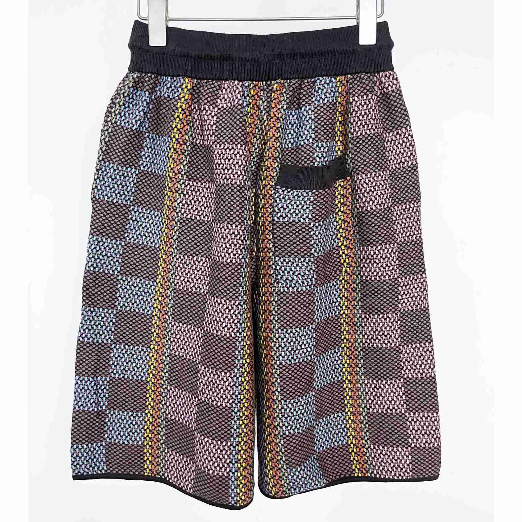 Louis Vuitton Damier Cotton Knit Shorts - DesignerGu