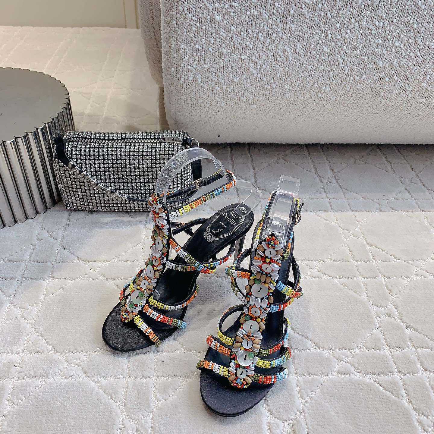 Rene Caovilla Rebecca 90mm Sandals - DesignerGu