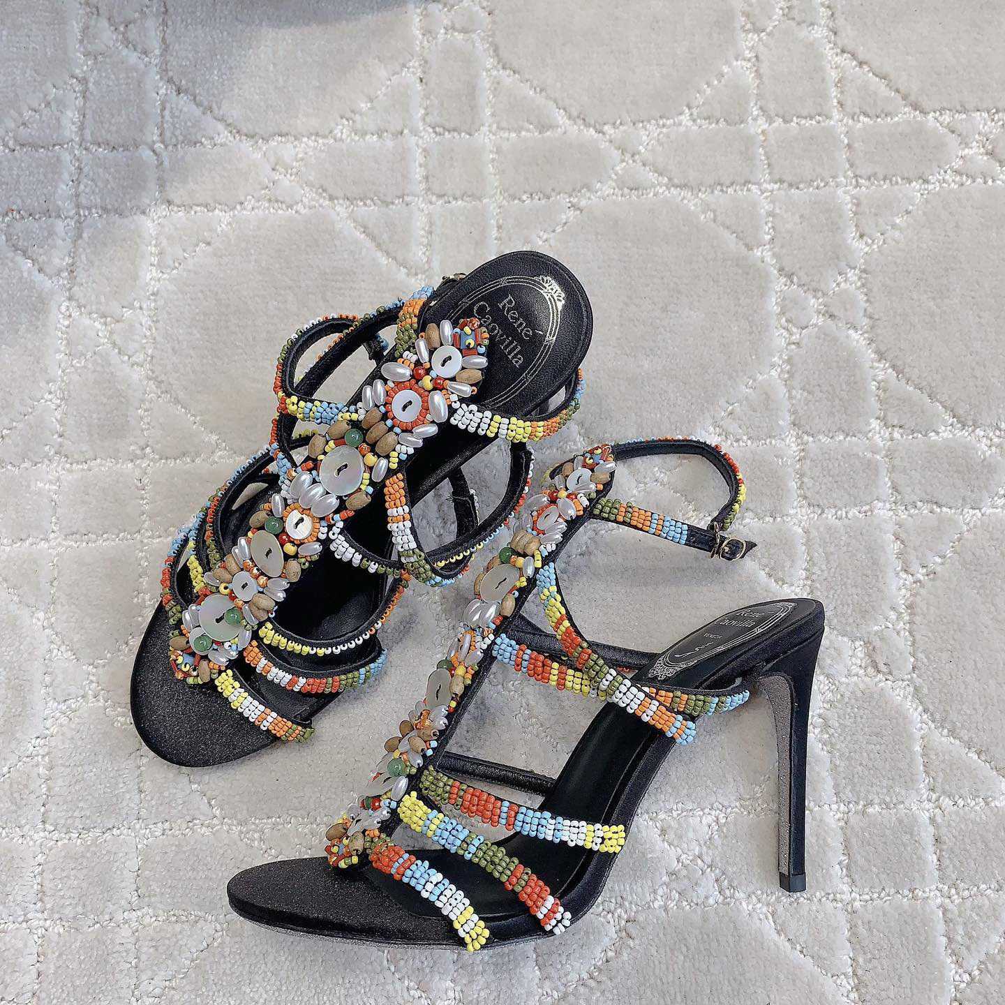 Rene Caovilla Rebecca 90mm Sandals - DesignerGu