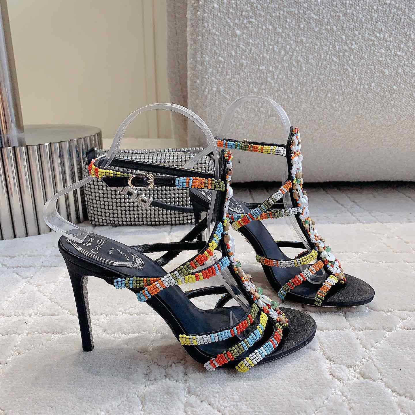 Rene Caovilla Rebecca 90mm Sandals - DesignerGu