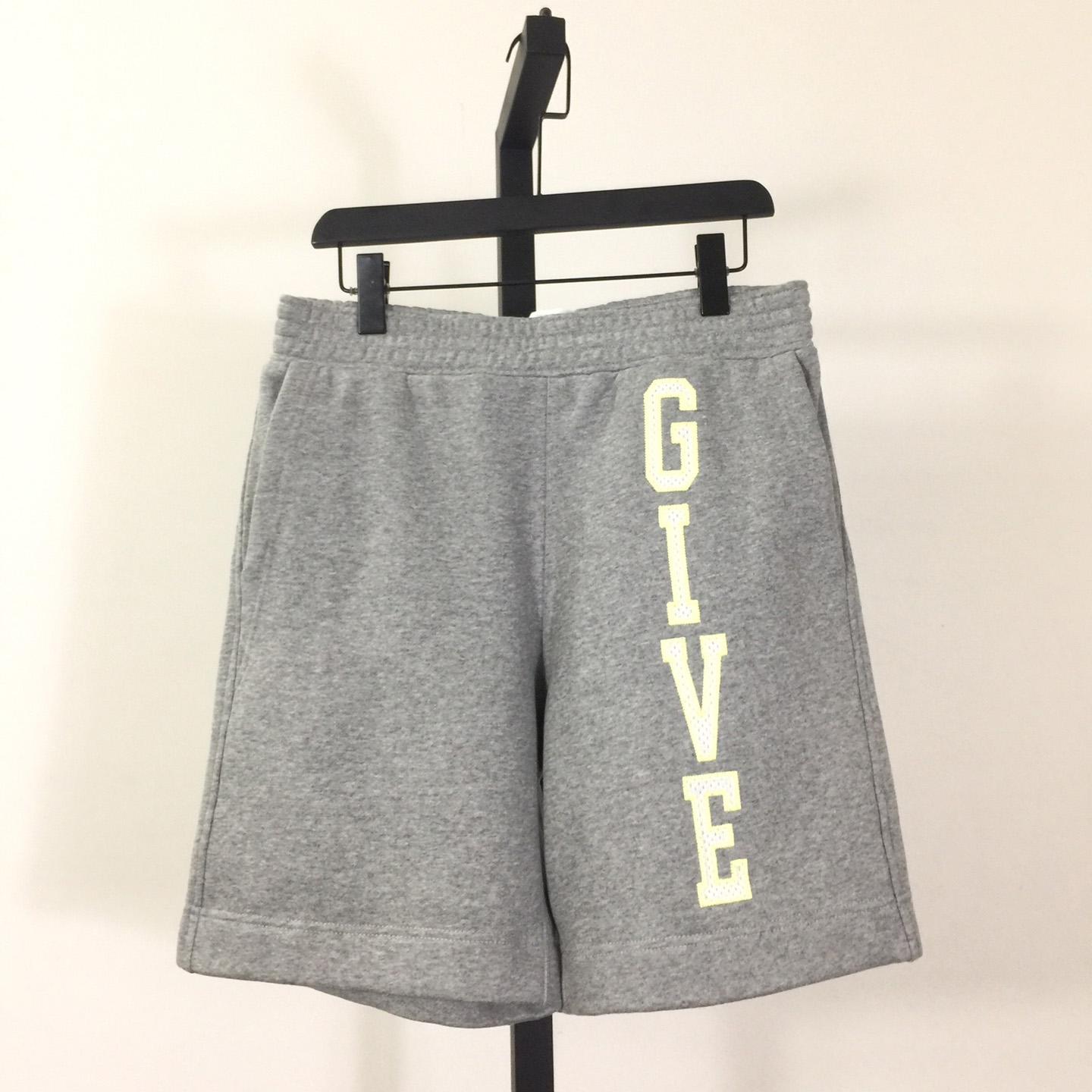 Givenchy Grey Mélange-effect Track Shorts - DesignerGu