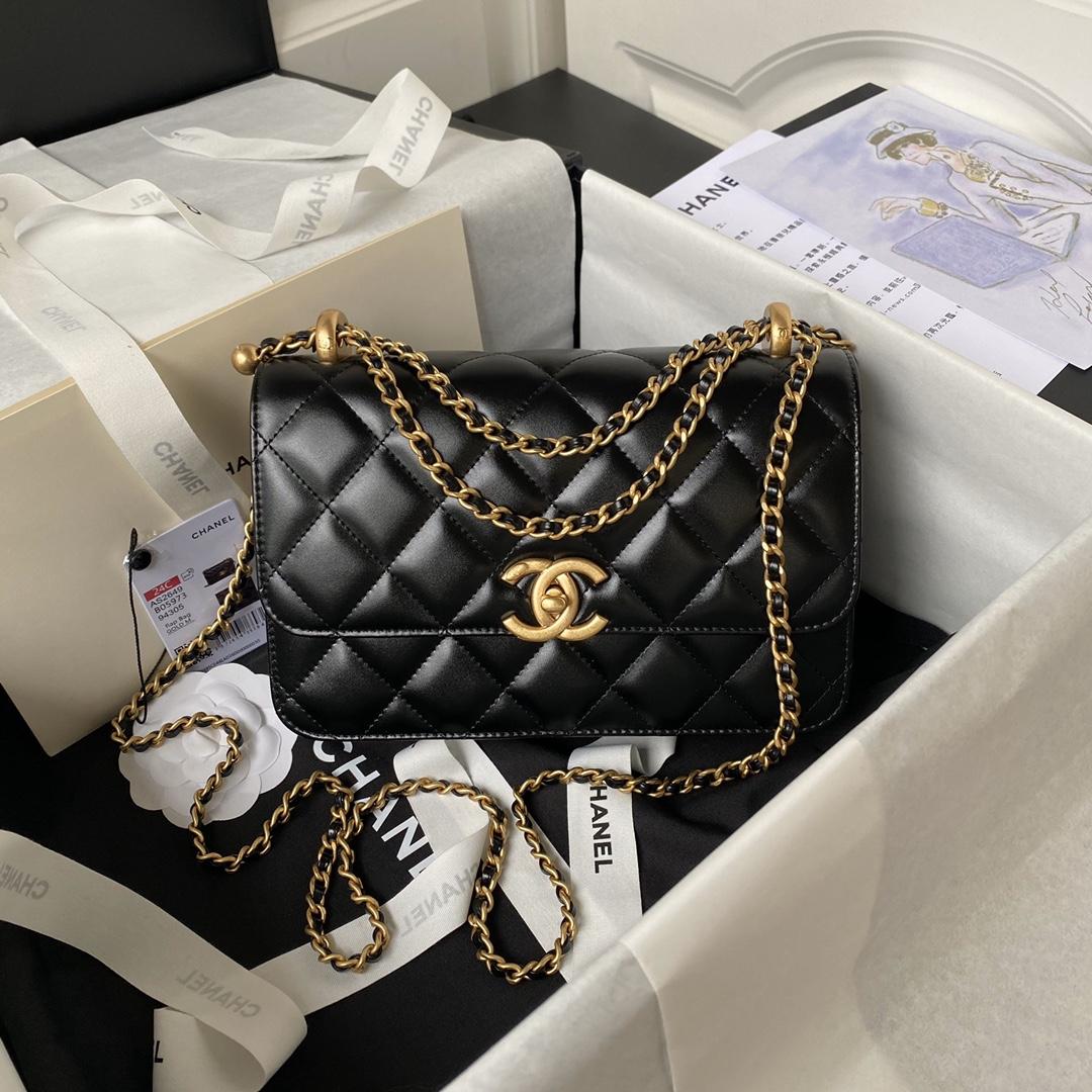 Chanel Lambskin Flap Bag  22×14.5×8cm - DesignerGu