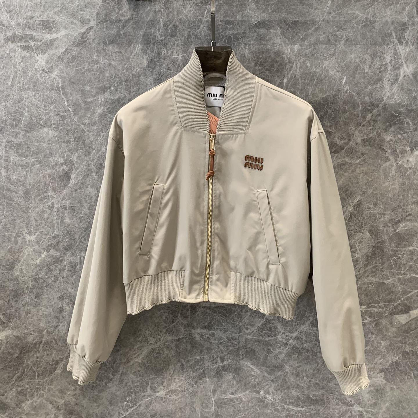 Miu Miu Panama Cotton Blouson Jacket - DesignerGu