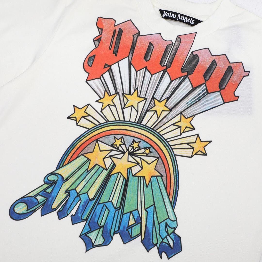 Palm Angels Rainbow Stars T-Shirt  - DesignerGu