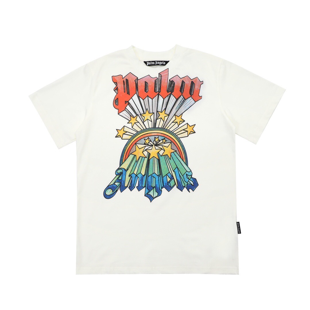 Palm Angels Rainbow Stars T-Shirt  - DesignerGu