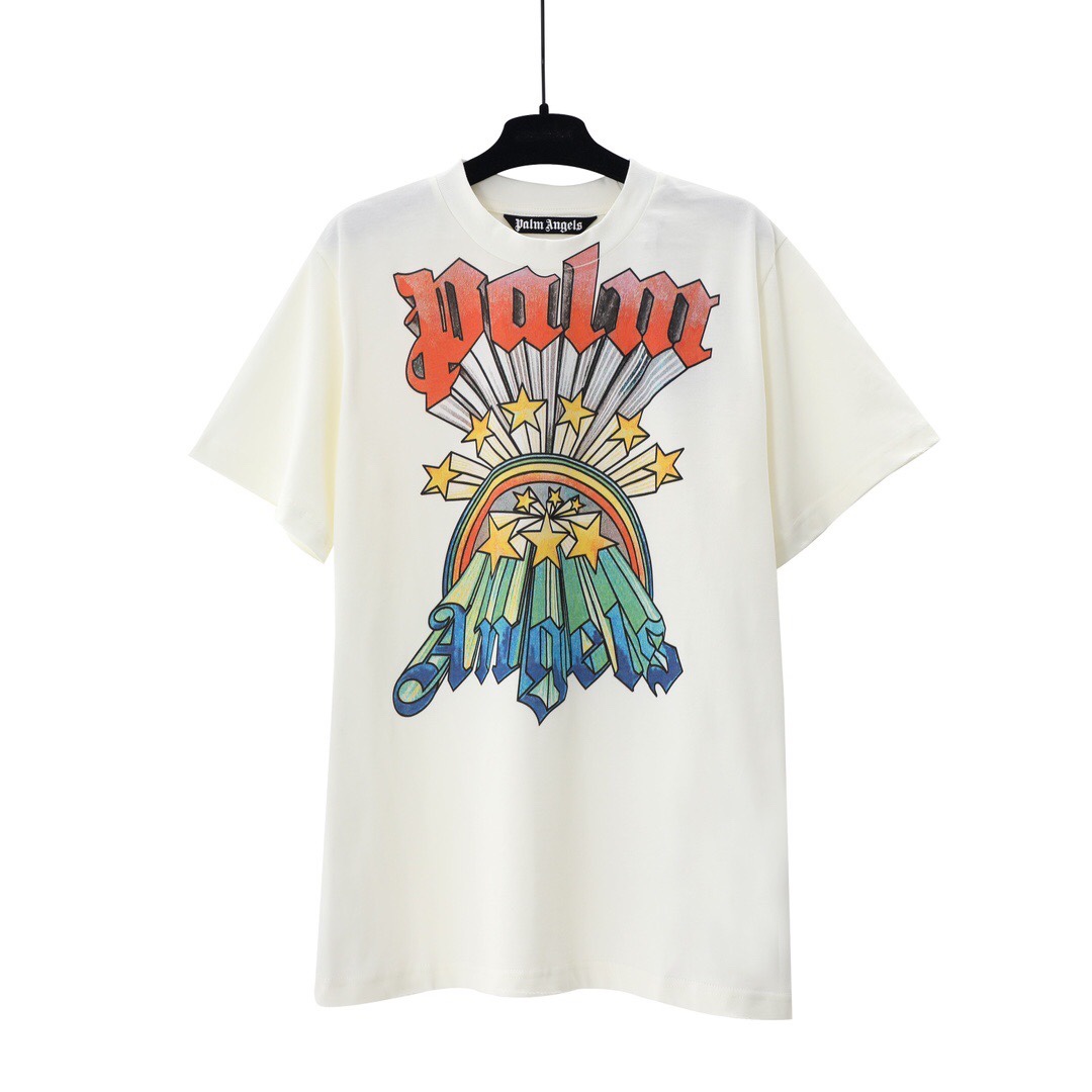 Palm Angels Rainbow Stars T-Shirt  - DesignerGu
