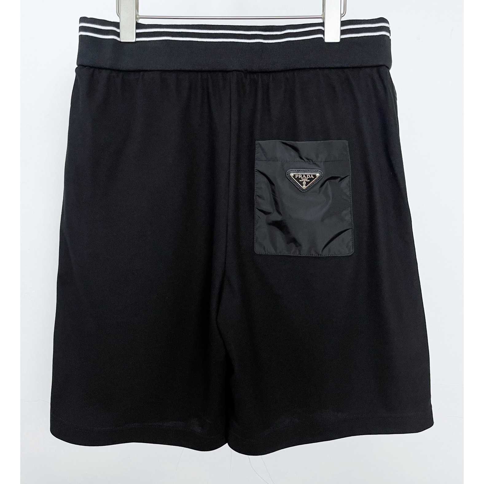 Prada Piqué Bermudas With Re-Nylon Details - DesignerGu