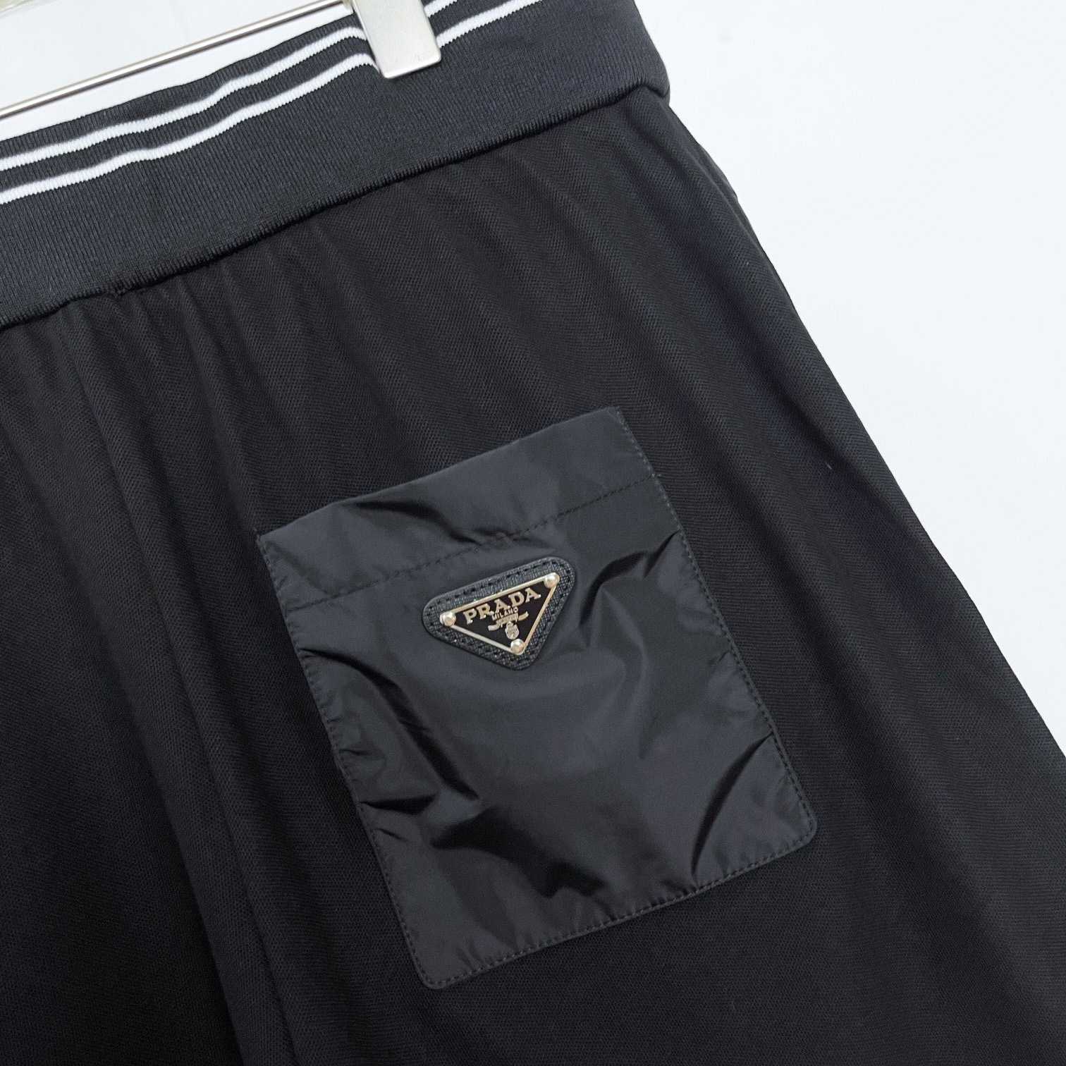 Prada Piqué Bermudas With Re-Nylon Details - DesignerGu